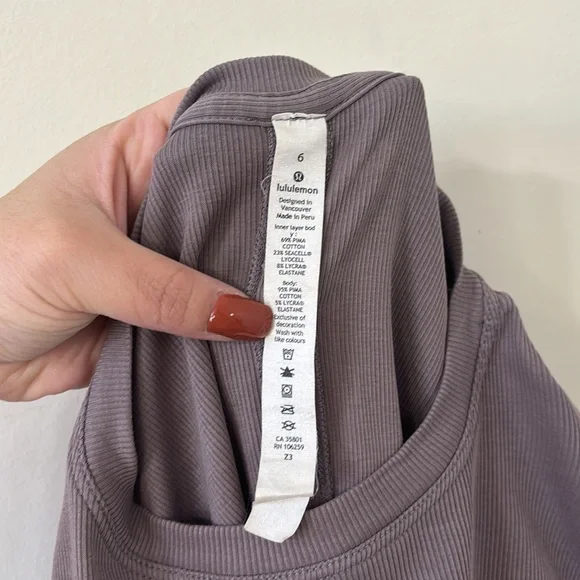 Lululemon Better Best Long Sleeve Lunar Rock Size 6 - Picture 9 of 9